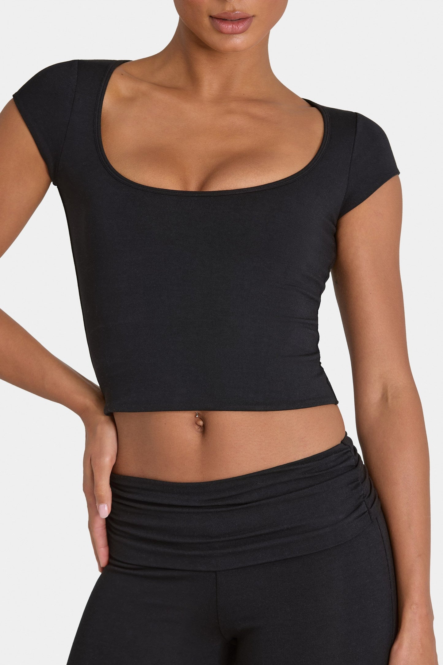 ButterCloud™ Crop Top in Black