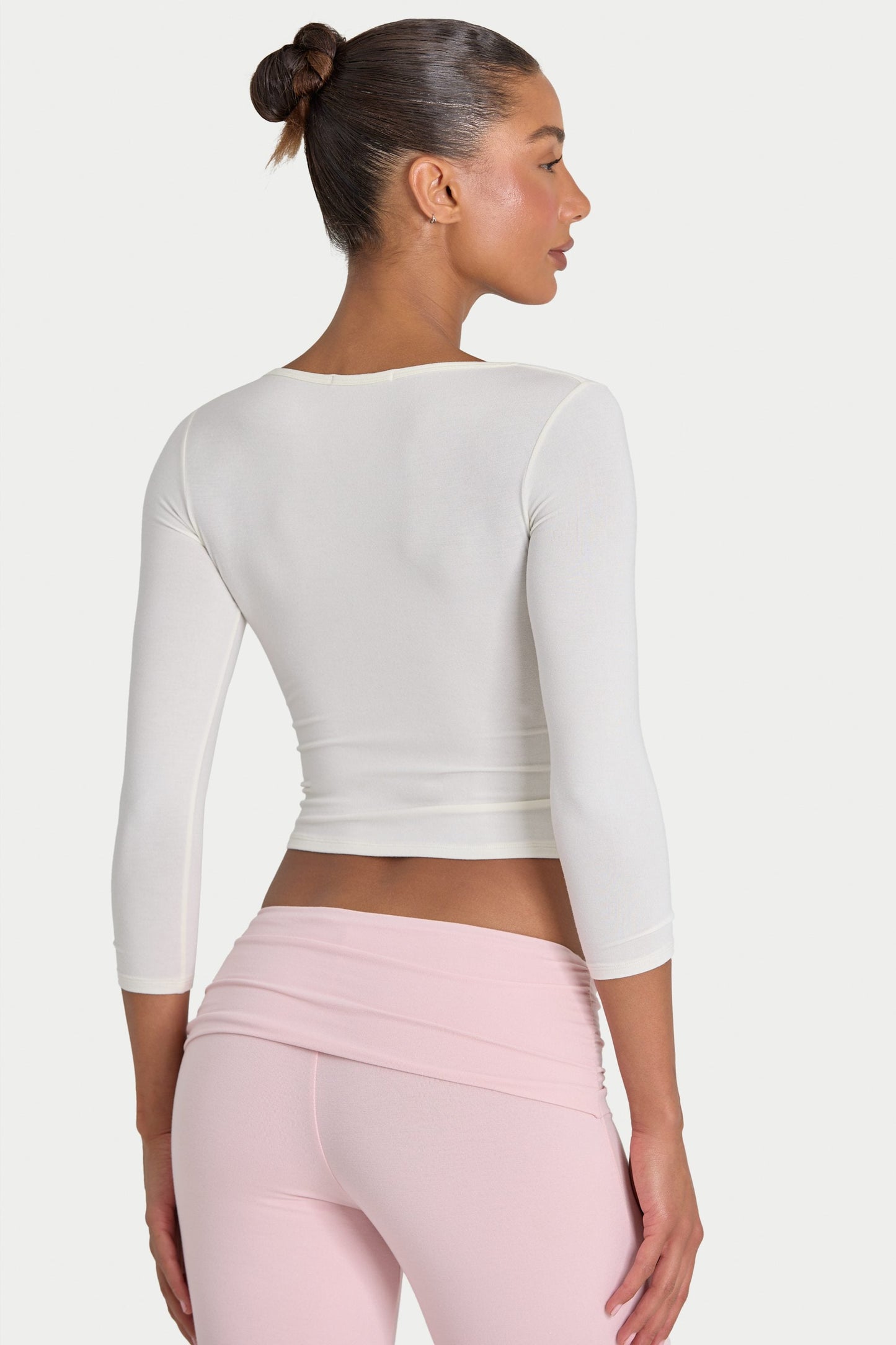 ButterCloud™ 3/4 Sleeve Top in Coconut