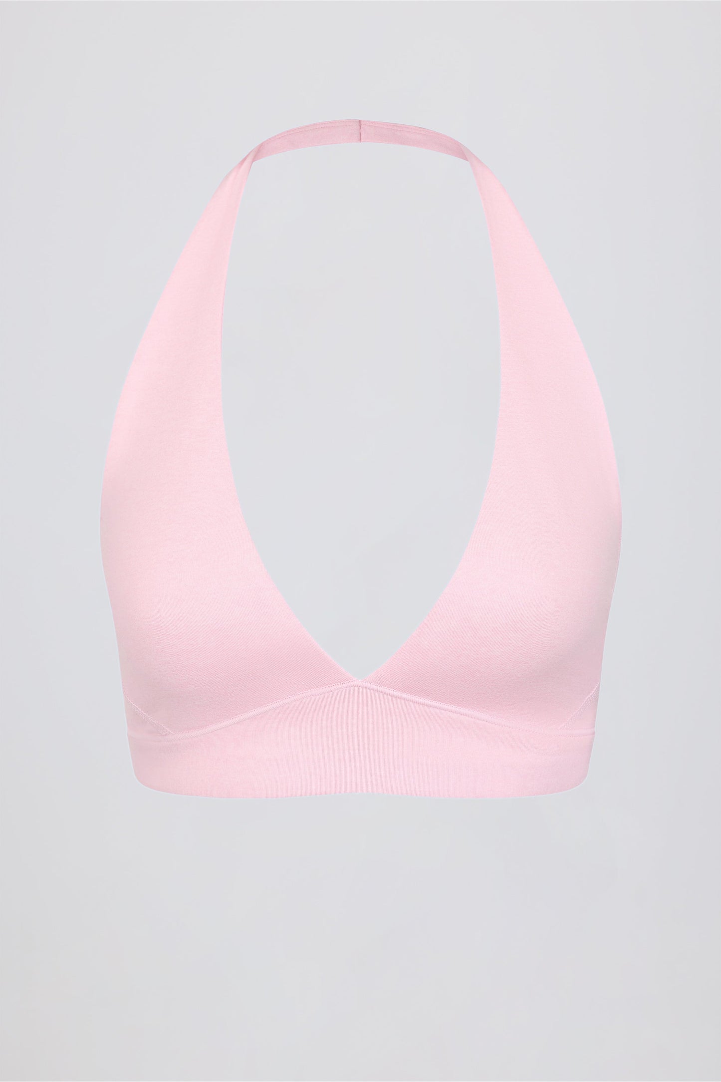 Brushed Jersey V-Neck Sports Bra in Bloom