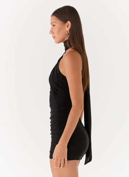 Breaking News Micro Mini Dress - Black