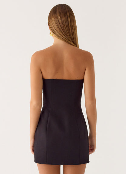 Drivers Seat Strapless Mini Dress - Black