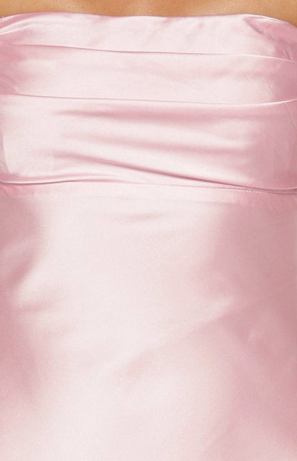 Ella Light Pink Off Shoulder Formal Maxi Dress