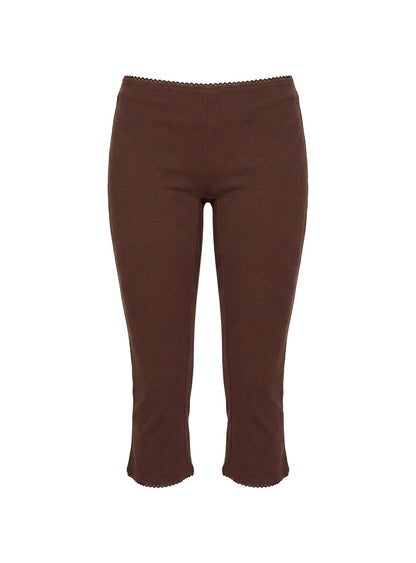 Baseline Rib Capri Pants Chocolate