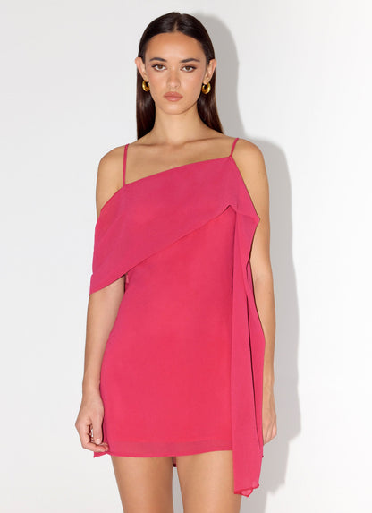 In Your Place Mini Dress - Fuchsia