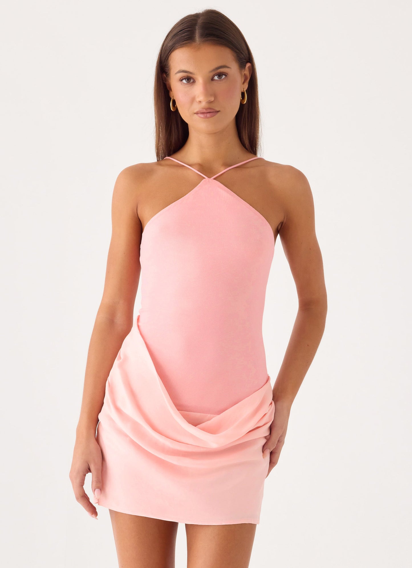 Keanu Cupro Mini Dress - Pink