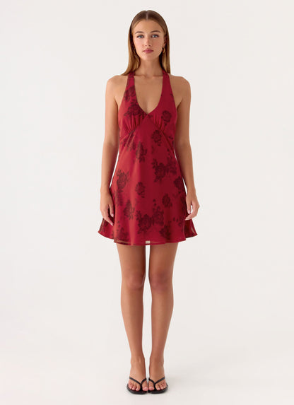 Magnolia Mini Dress - Cherry Rose