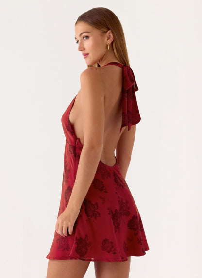 Magnolia Mini Dress - Cherry Rose