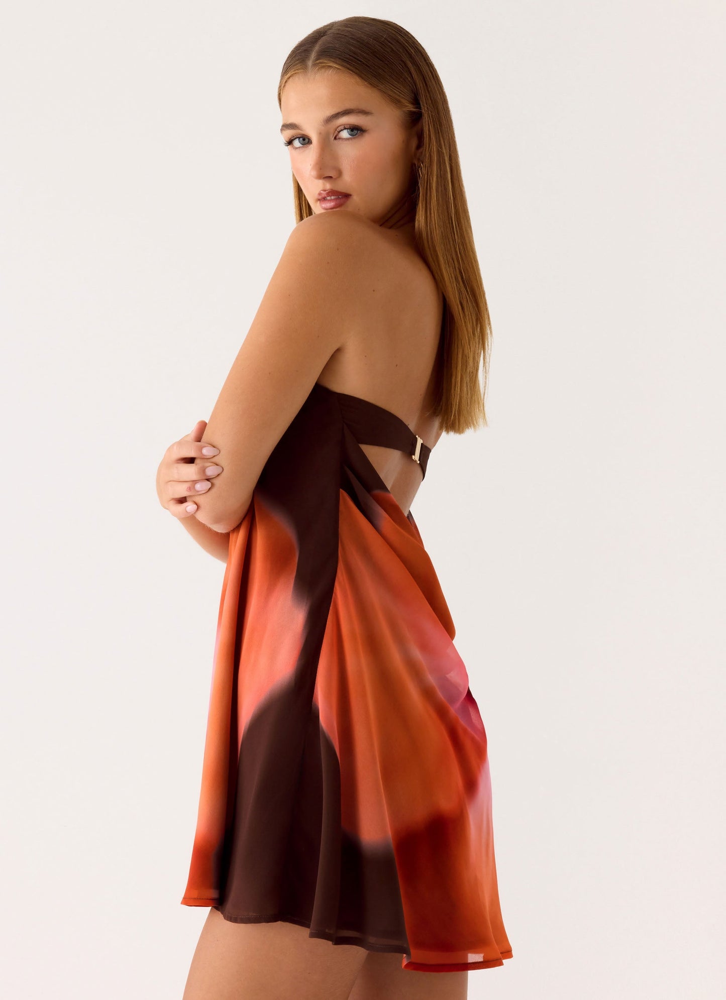 Marcita Mini Dress - Chocolate Blossom