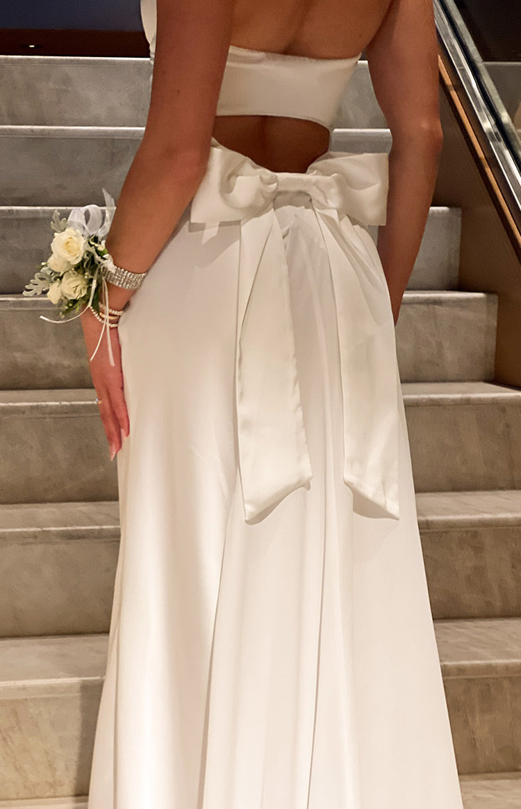 Nicole White Maxi Dress