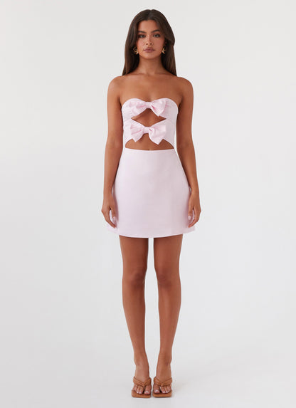 Girl Crush Bow Mini Dress - Pink