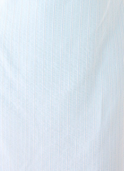 Reinna Cotton Strapless Mini Dress - Baby Blue Stripe