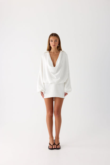 Thessaly Mini Dress - White