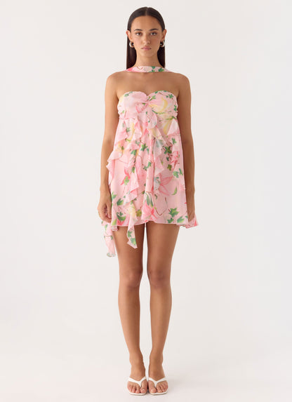 When You Look Mini Dress - Blooming Spring