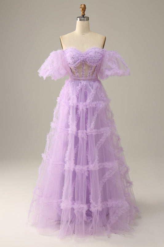 Fairytale Lavendere Off the Shoulder Princess Gown