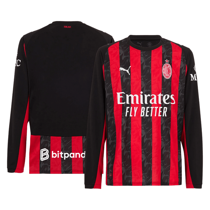 AC Milan Home Long Sleeve Jersey 2025/26