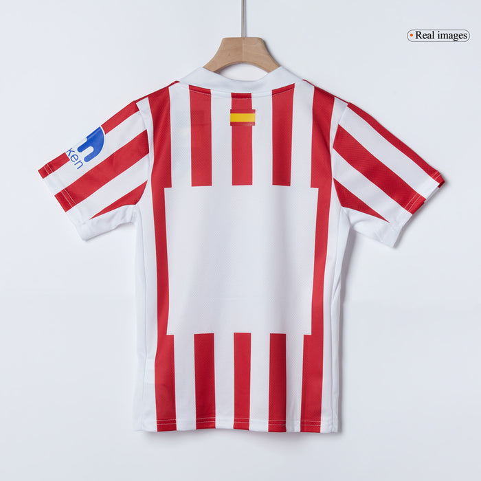Atletico Madrid Home Kids Soccer Jerseys Full Kit 2025/26