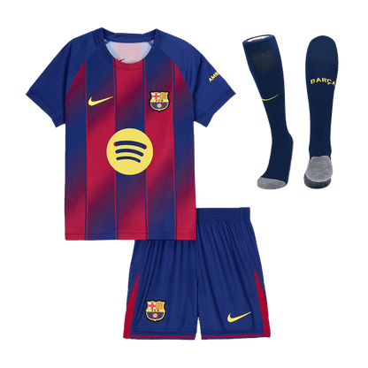 Barcelona Home Kids Soccer Jerseys Full Kit 2025/26
