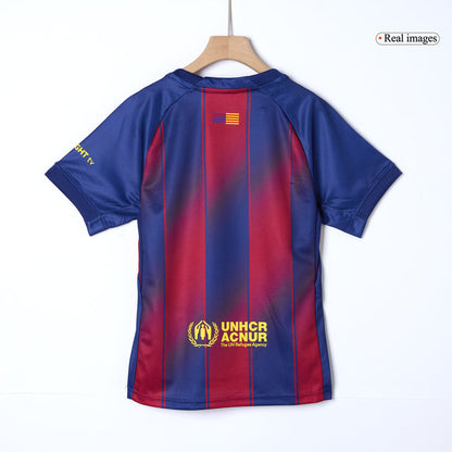 Barcelona Home Kids Soccer Jerseys Full Kit 2025/26