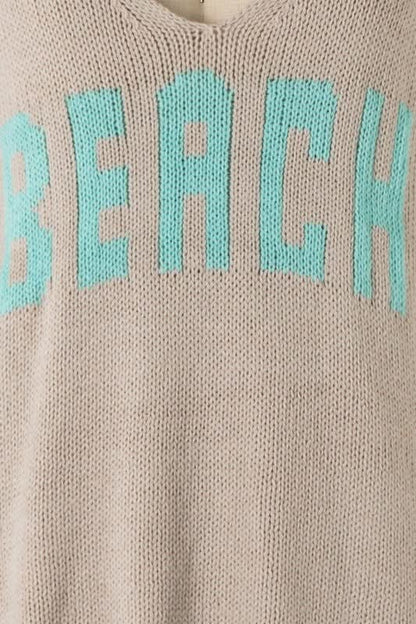 Hit The Beach Beige Lightweight Sweater