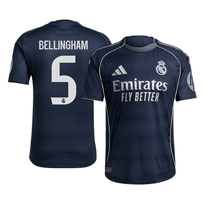 BELLINGHAM #5 Real Madrid Away Authentic Soccer Jersey 2025/26