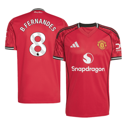 B.FERNANDES #8 Manchester United Home Soccer Jersey 2025/26