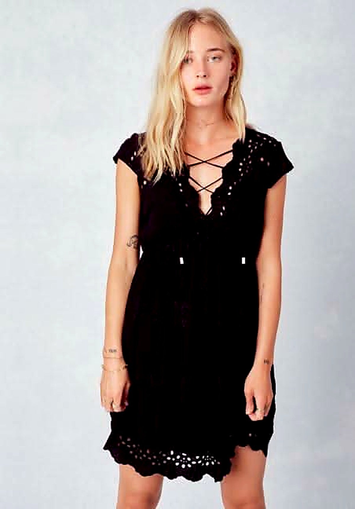 North Star Black Eyelet Dress