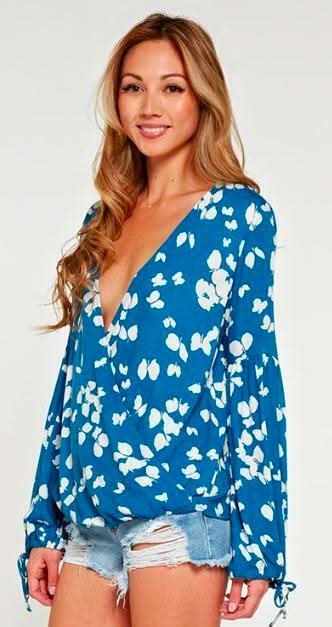 Pieris Butterfly Ocean Blue Top