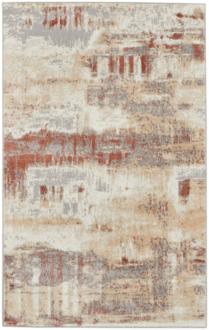 The Rug Corner Calvin Klein Calvin Klein Enchanting - Grey/Rust Area Rug ECH02