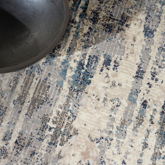 The Rug Corner Calvin Klein Calvin Klein Infinity - Ivory/Blue Area Rug IFN04