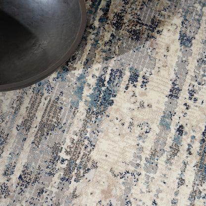 The Rug Corner Calvin Klein Calvin Klein Infinity - Ivory/Blue Area Rug IFN04