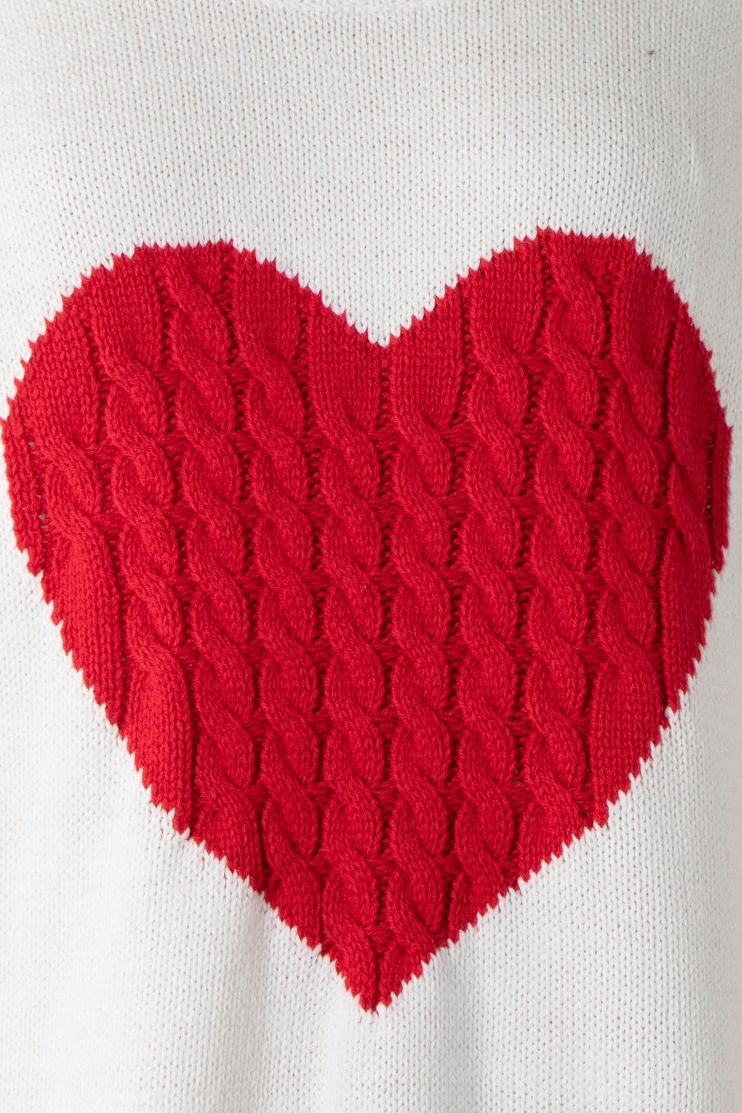 Easy To Love White Crochet Heart Sweater