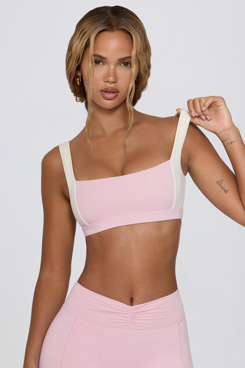 Contrast Sports Bra in Bloom