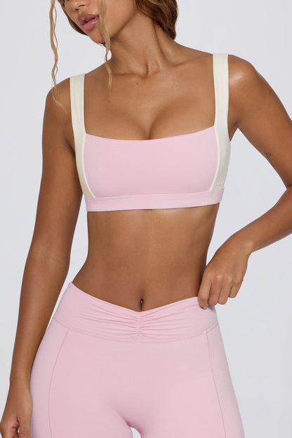Contrast Sports Bra in Bloom