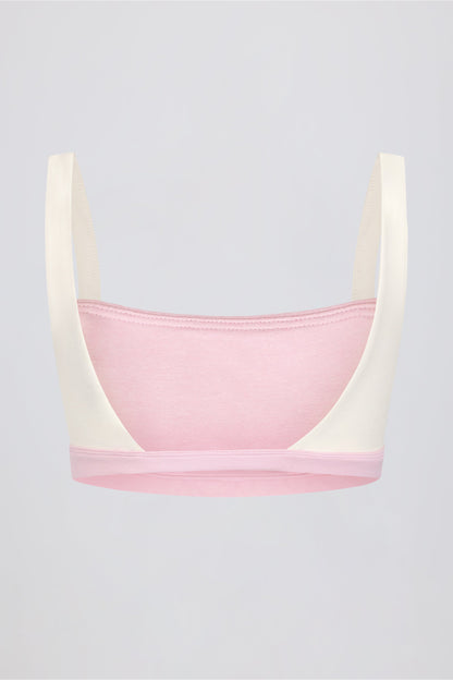 Contrast Sports Bra in Bloom
