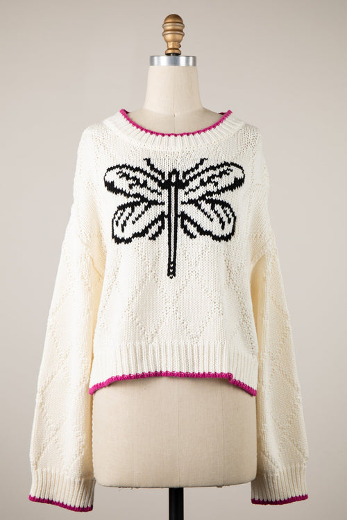 Dragonfly Oversized Knit Sweater