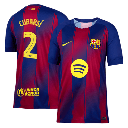 CUBARSÍ #2 Barcelona Home Soccer Jersey 2025/26 -UCL