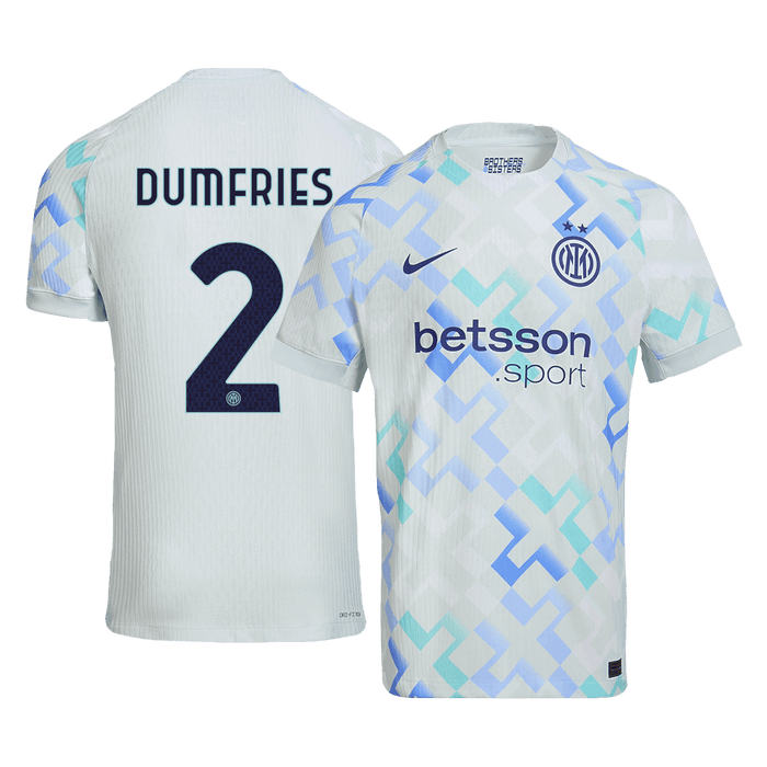 DUMFRIES #2 Inter Milan Away Authentic Soccer Jersey 2025/26