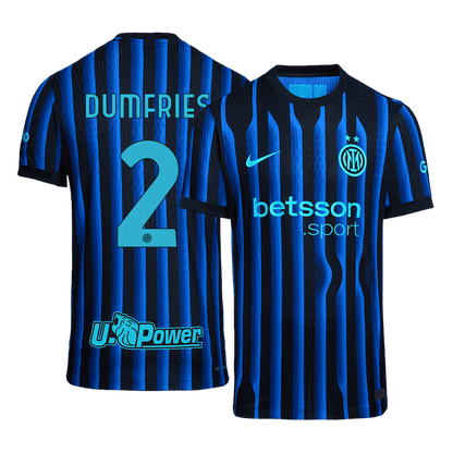 DUMFRIES #2 Inter Milan Home Authentic Soccer Jersey 2025/26