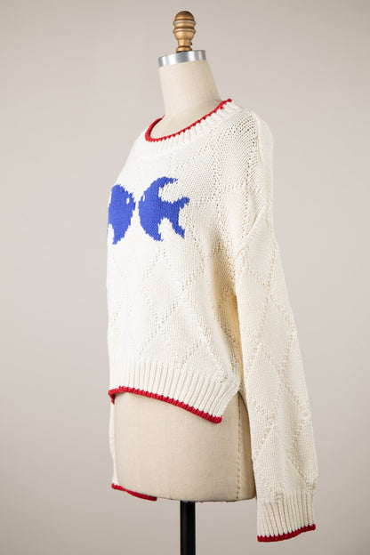 Fisherman Cream Oversized Knit Sweater