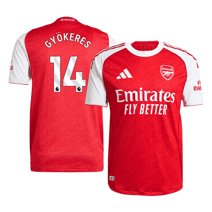 GYÖKERES #14 Arsenal Authentic Home Soccer Jersey 2025/26