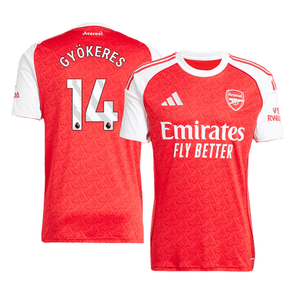GYÖKERES #14 Arsenal Home Soccer Jersey 2025/26