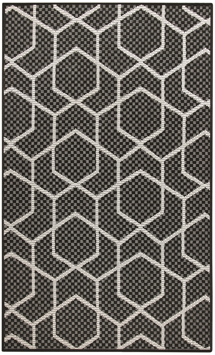 The Rug Corner Nourison Home Horizon Indoor/Outdoor 2' x 3' Black Area Rug Horizon Indoor/Outdoor HOZ01 BLACK Area Rugs