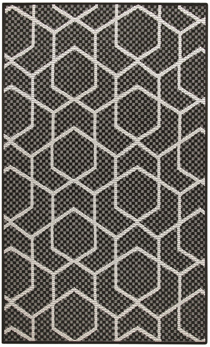 The Rug Corner Nourison Home Horizon Indoor/Outdoor 2' x 3' Black Area Rug Horizon Indoor/Outdoor HOZ01 BLACK Area Rugs