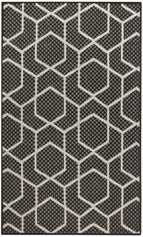 The Rug Corner Nourison Home Horizon Indoor/Outdoor 2' x 3' Black Area Rug Horizon Indoor/Outdoor HOZ01 BLACK Area Rugs