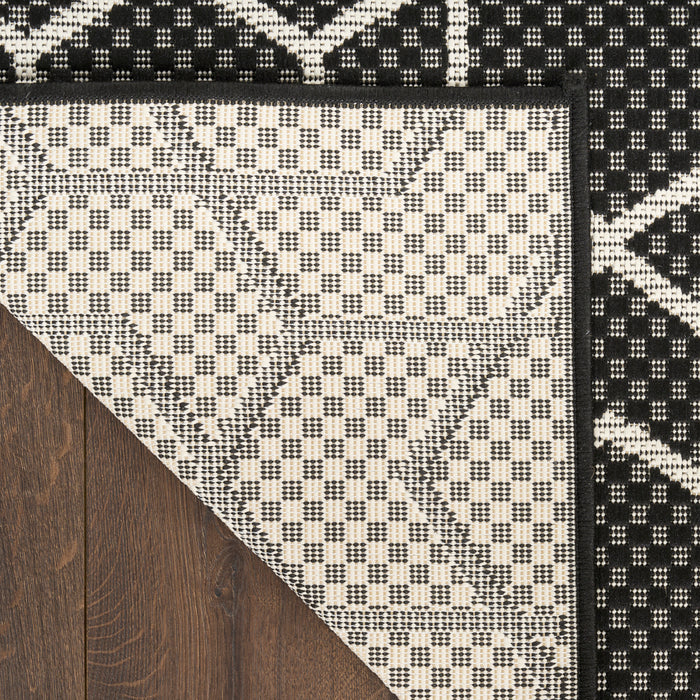 The Rug Corner Nourison Home Horizon Indoor/Outdoor 2' x 3' Black Area Rug Horizon Indoor/Outdoor HOZ01 BLACK Area Rugs