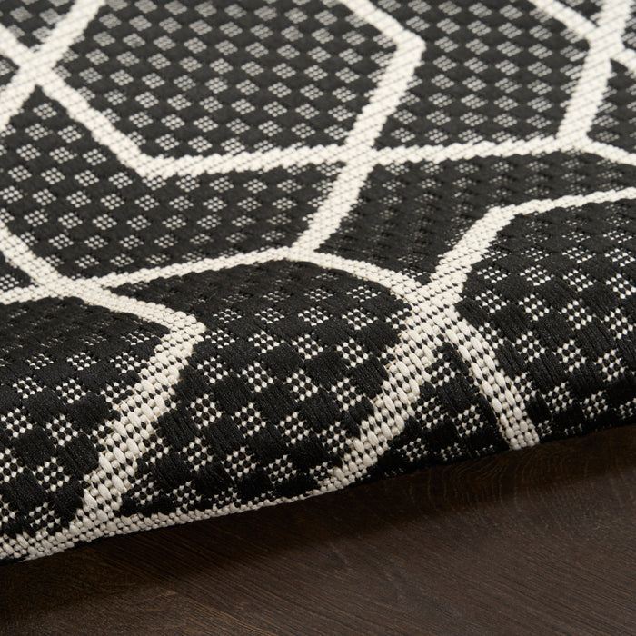 The Rug Corner Nourison Home Horizon Indoor/Outdoor 2' x 3' Black Area Rug Horizon Indoor/Outdoor HOZ01 BLACK Area Rugs