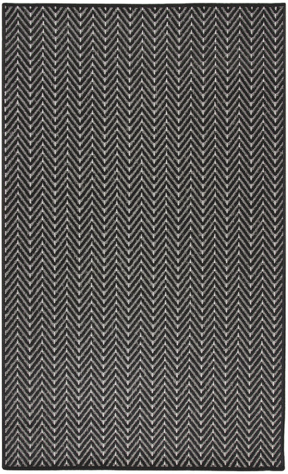 The Rug Corner Nourison Home Horizon Indoor/Outdoor 2' x 3' Black Area Rug Horizon Indoor/Outdoor HOZ02 BLACK Area Rugs