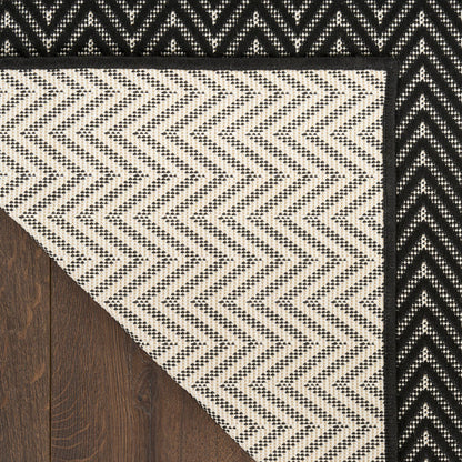 The Rug Corner Nourison Home Horizon Indoor/Outdoor 2' x 3' Black Area Rug Horizon Indoor/Outdoor HOZ02 BLACK Area Rugs