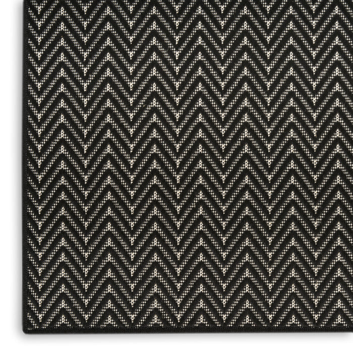 The Rug Corner Nourison Home Horizon Indoor/Outdoor 2' x 3' Black Area Rug Horizon Indoor/Outdoor HOZ02 BLACK Area Rugs