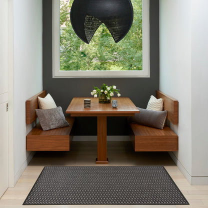 The Rug Corner Nourison Home Horizon Indoor/Outdoor 2' x 3' Black Area Rug Horizon Indoor/Outdoor HOZ02 BLACK Area Rugs
